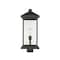 Z-Lite Portland 1 Light Outdoor Post Mount Fixture, Black & Clear Beveled 531PHBXLS-BK - alternate 1